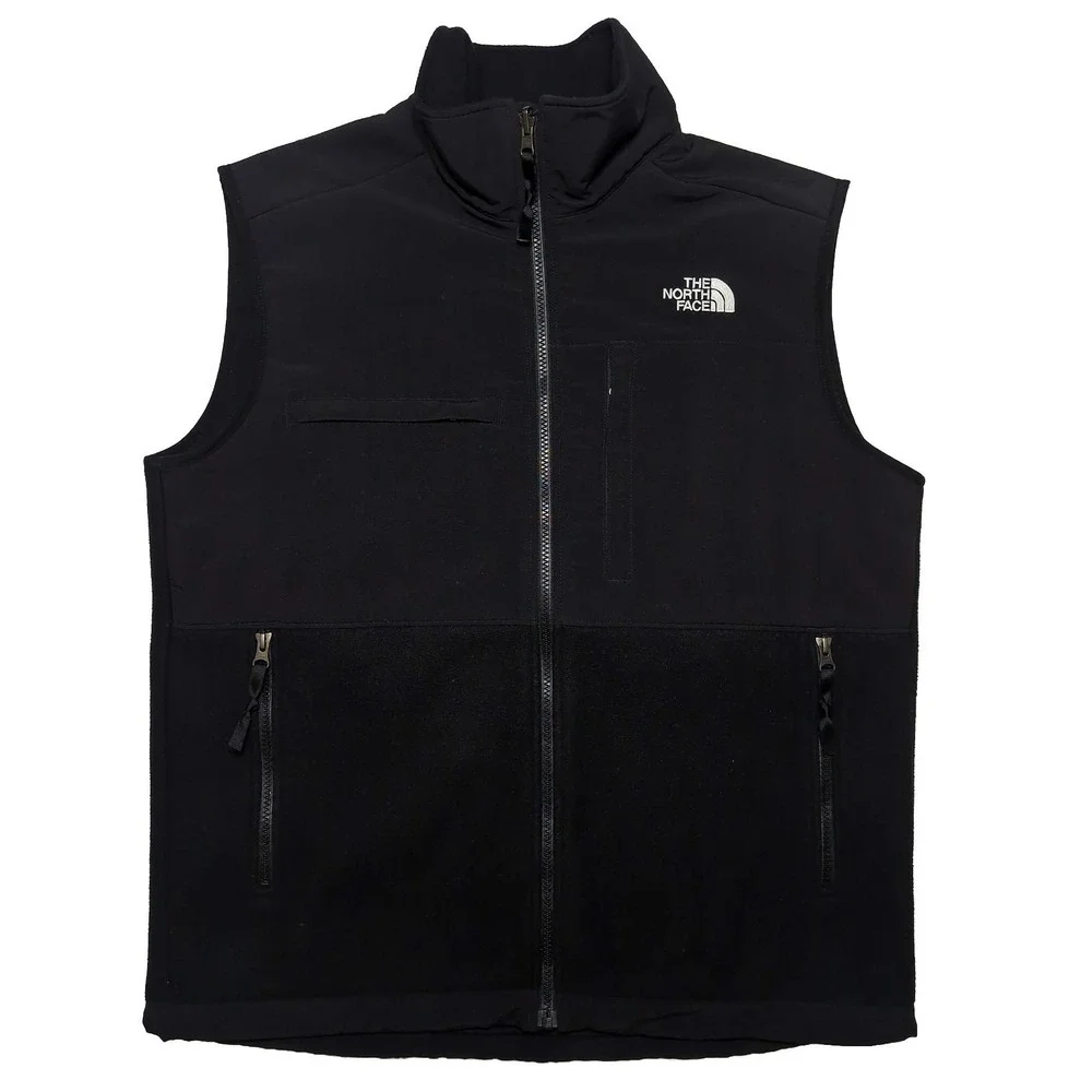 THE NORTH FACE Men's Full Zip Soft Shell Vest Denali Black Medium M